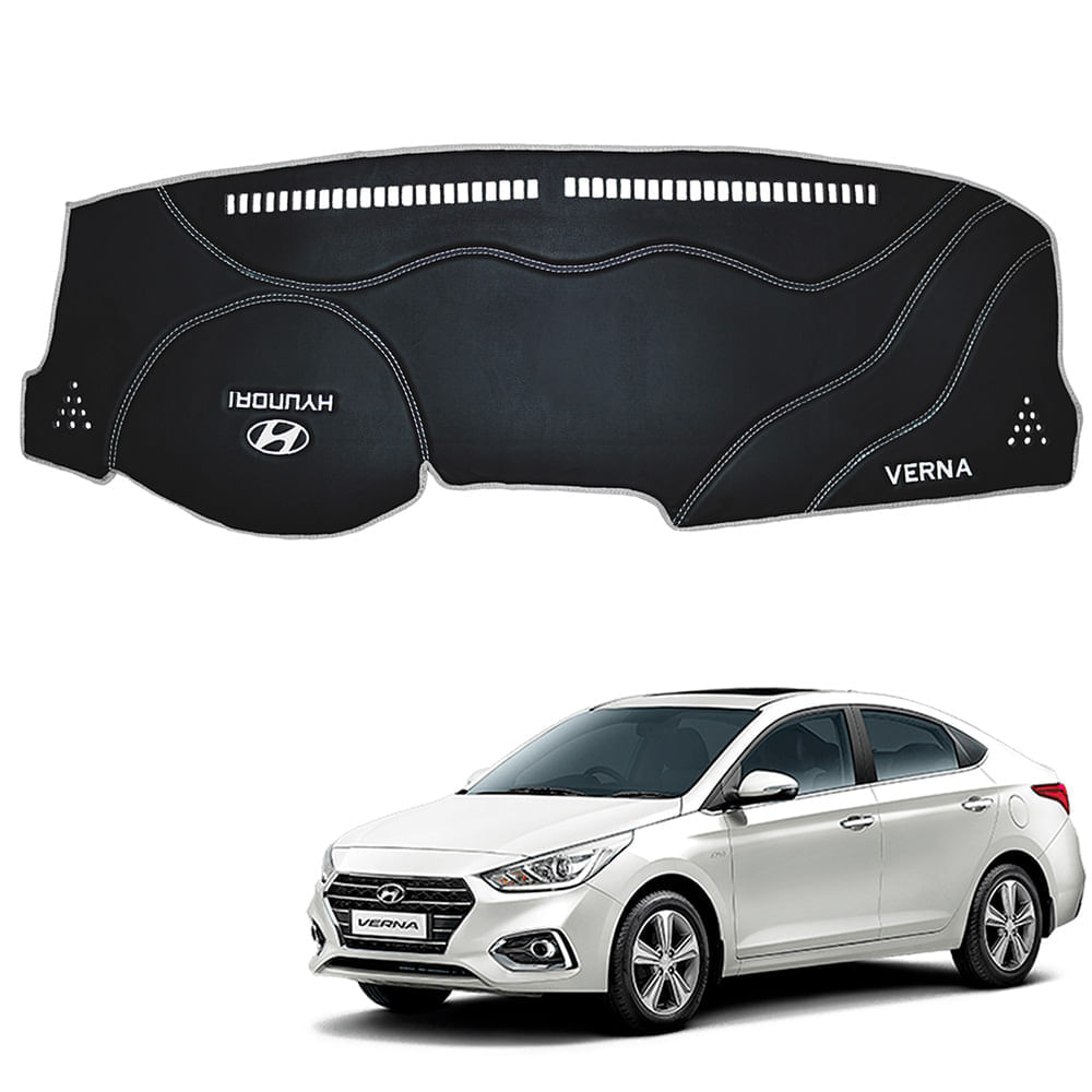 Protector de Tablero Para HYUNDAI VERNA 2020 en Tacto Cuero - Protección y Estilo Superior