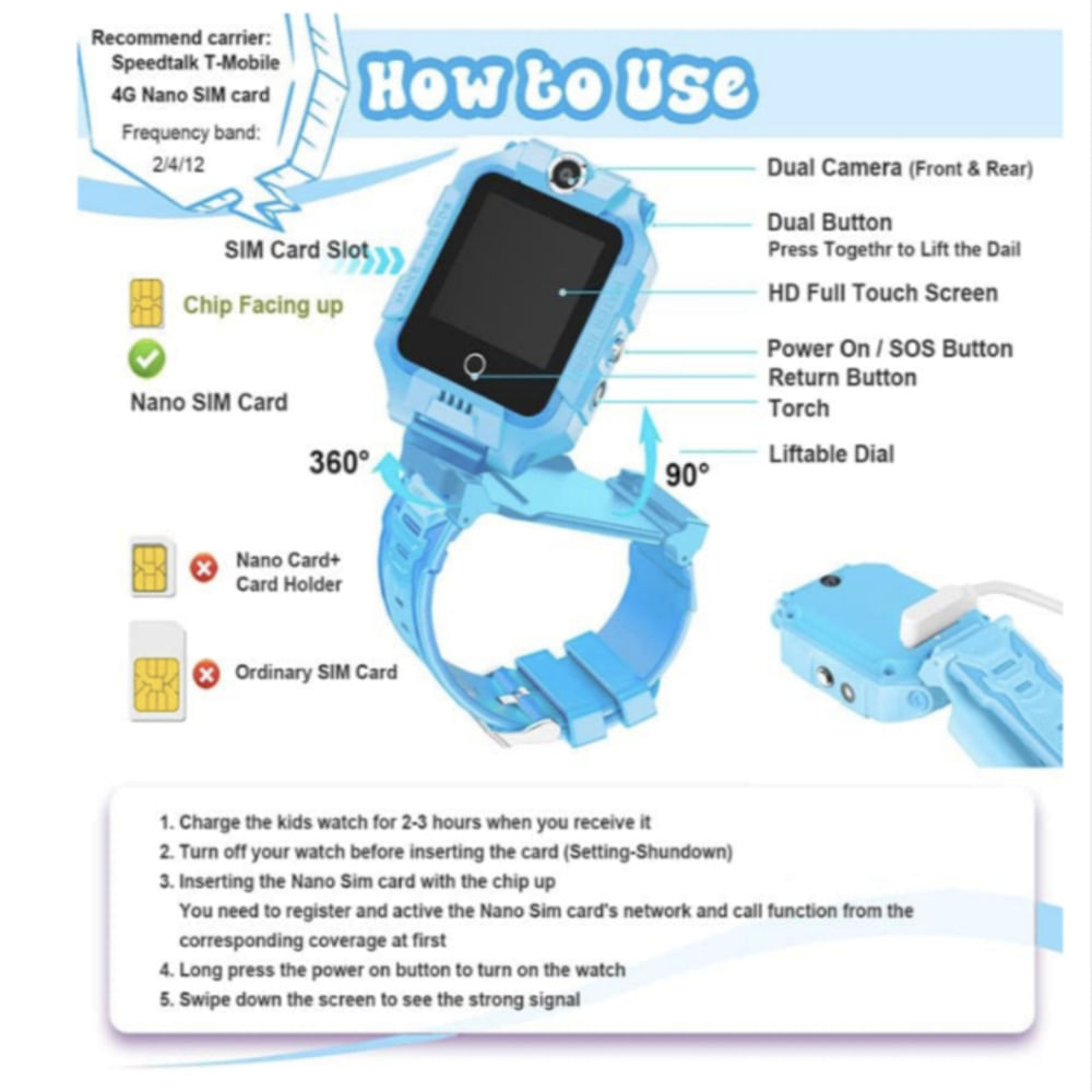 Chip Reloj Inteligente Con Sim Card Reloj Inteligente 4G Para