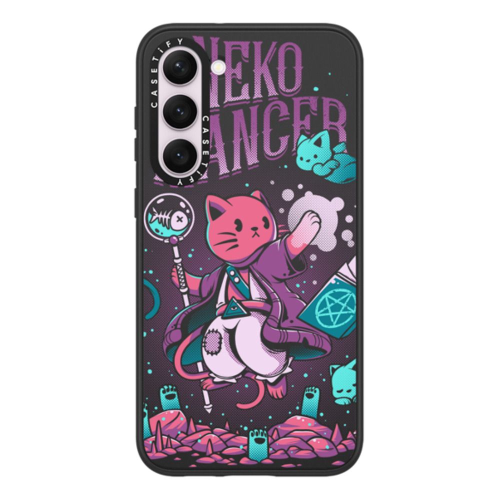 Case ScreenShop Para Samsung Galaxy S23 Ultra Nekomancer Negro Transparente Casetify