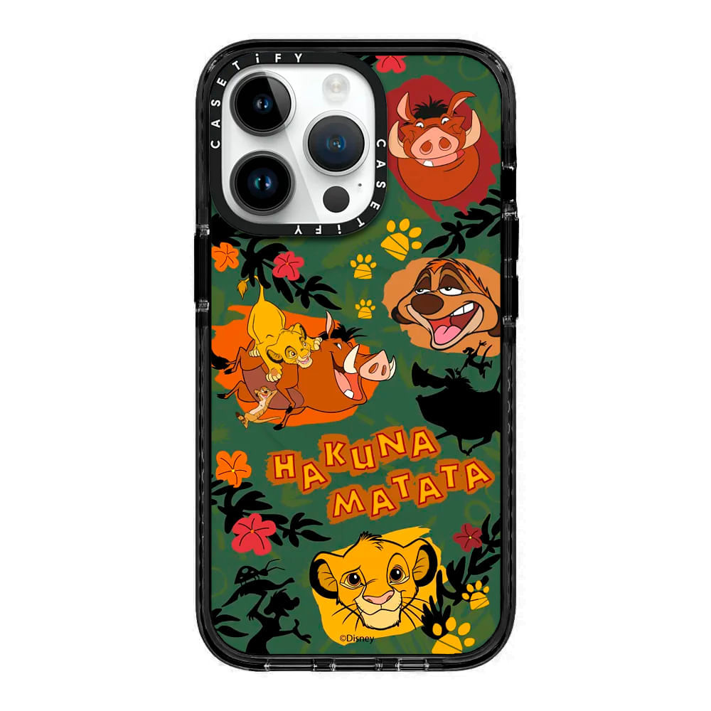 Case ScreenShop Para iPhone 15 Pro Max Hakuna Matata Negro Casetify