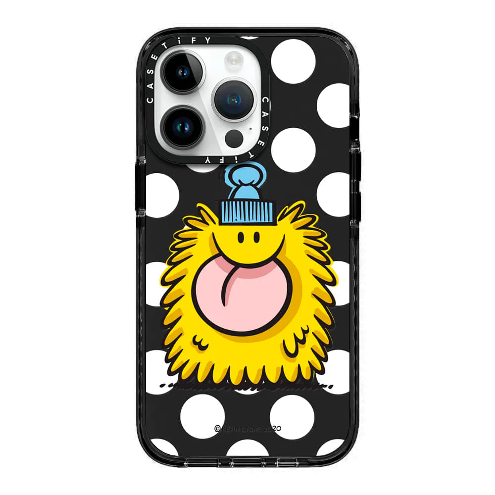 Case ScreenShop Para iPhone 15 Pro Yellow Guy Negro Transparente Casetify