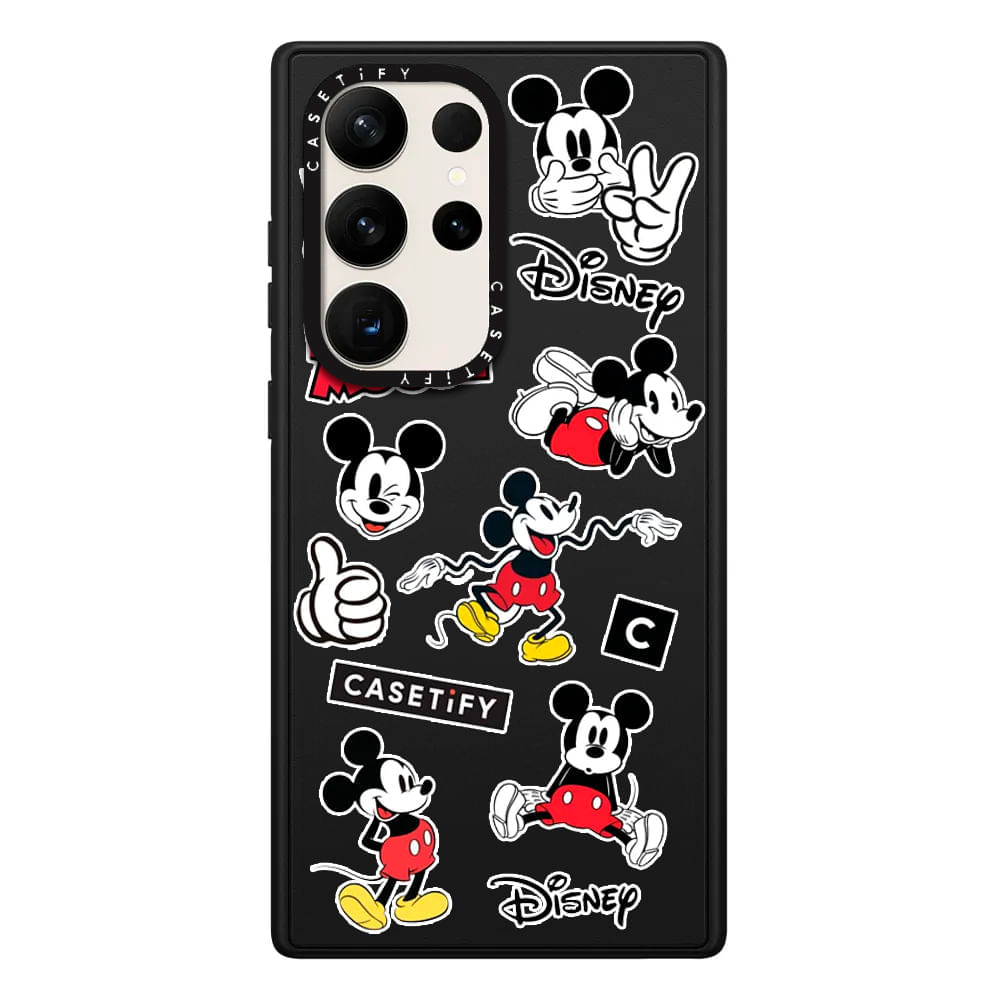 Case ScreenShop Para Samsung Galaxy S23 Ultra Mickey Mouse Negro Transparente Casetify