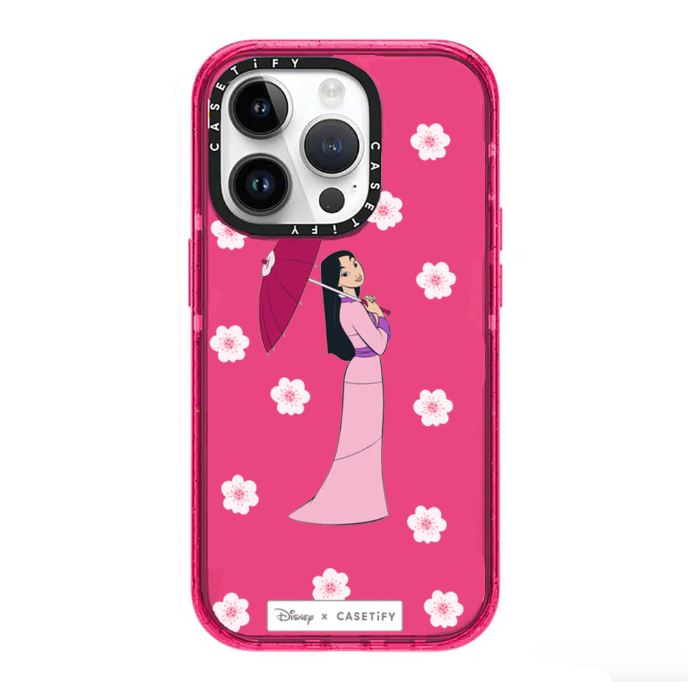Case ScreenShop Para iPhone 13 Princesa Mulan Fucsia Transparente Casetify