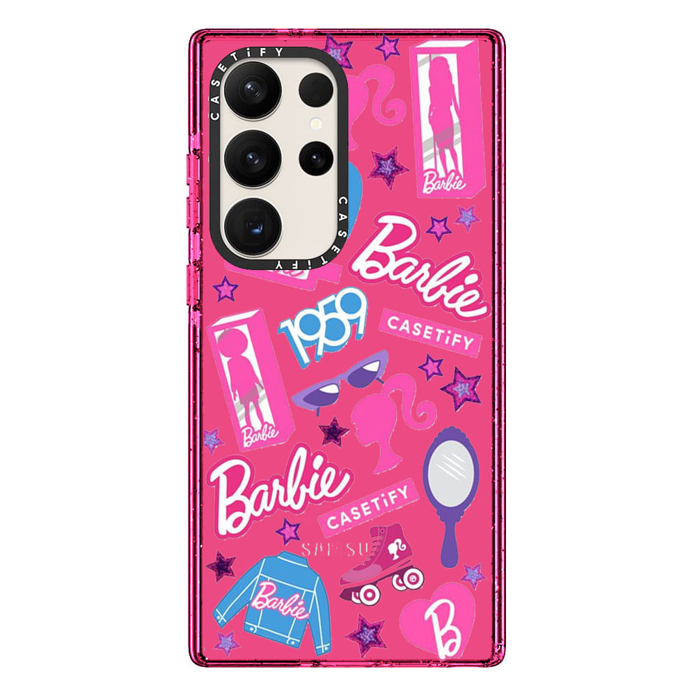 Case ScreenShop Para Samsung Galaxy S22 Barbie Stickermania Fucsia Transparente Casetify