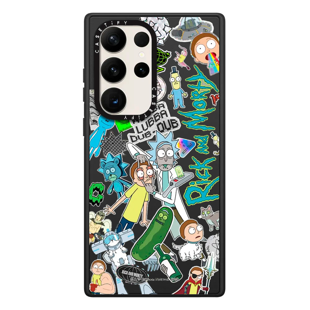 Case ScreenShop Para Samsung Galaxy S22 Plus Rick y Morty Negro