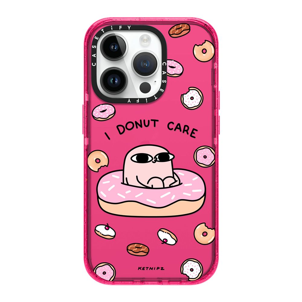 Case ScreenShop Para iPhone 12/12 Pro Ketnipz I Donut Care Fucsia Transparente Casetify