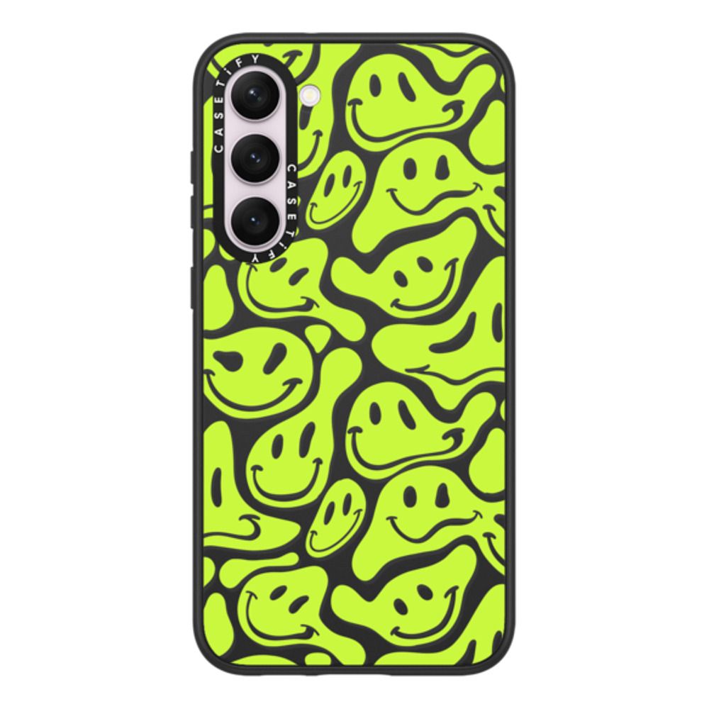 Case ScreenShop Para Samsung Galaxy S23 Smile Neon Negro Transparente Casetify