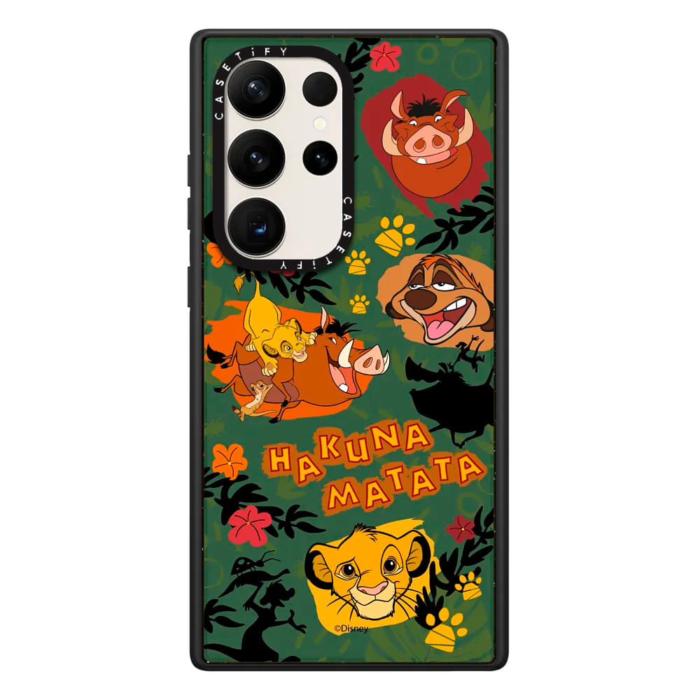 Case ScreenShop Para Samsung Galaxy S22 Plus Hakuna Matata Negro Casetify