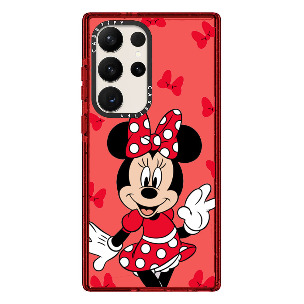 Case ScreenShop Para Samsung Galaxy S23 Minnie Mouse Rojo Transparente Casetify