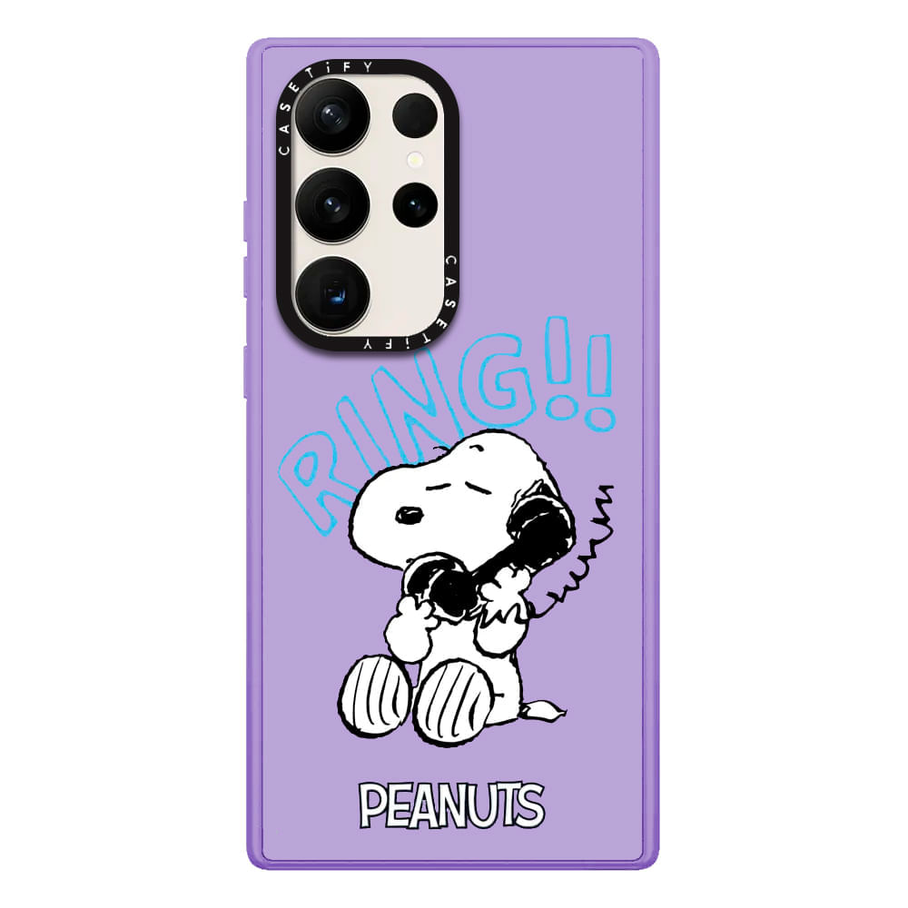 Case ScreenShop Para Samsung Galaxy S23 Ultra Snoopy Lila Transparente Casetify