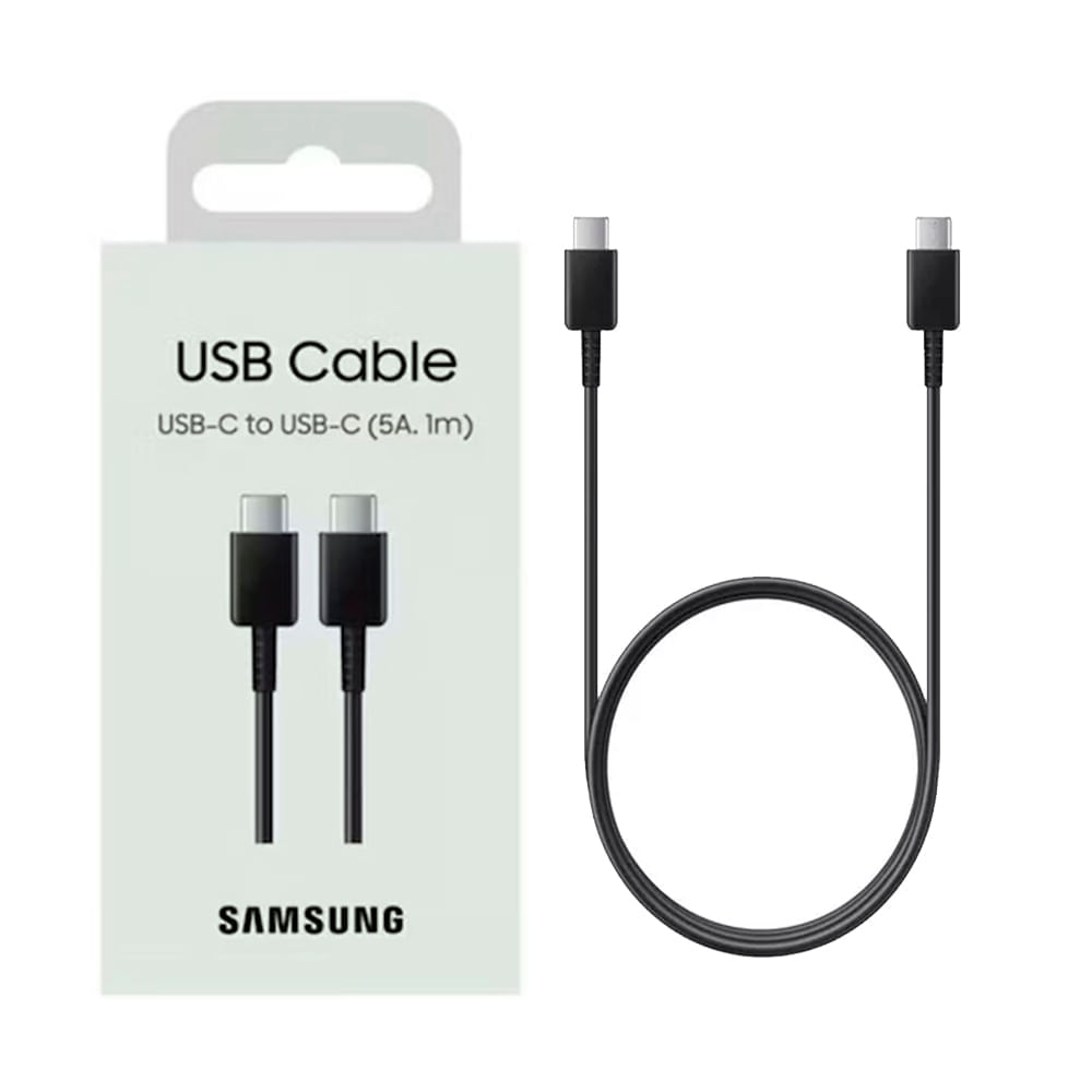 Cable Samsung 5A Tipo-C 1Mt Carga Rápida Negro
