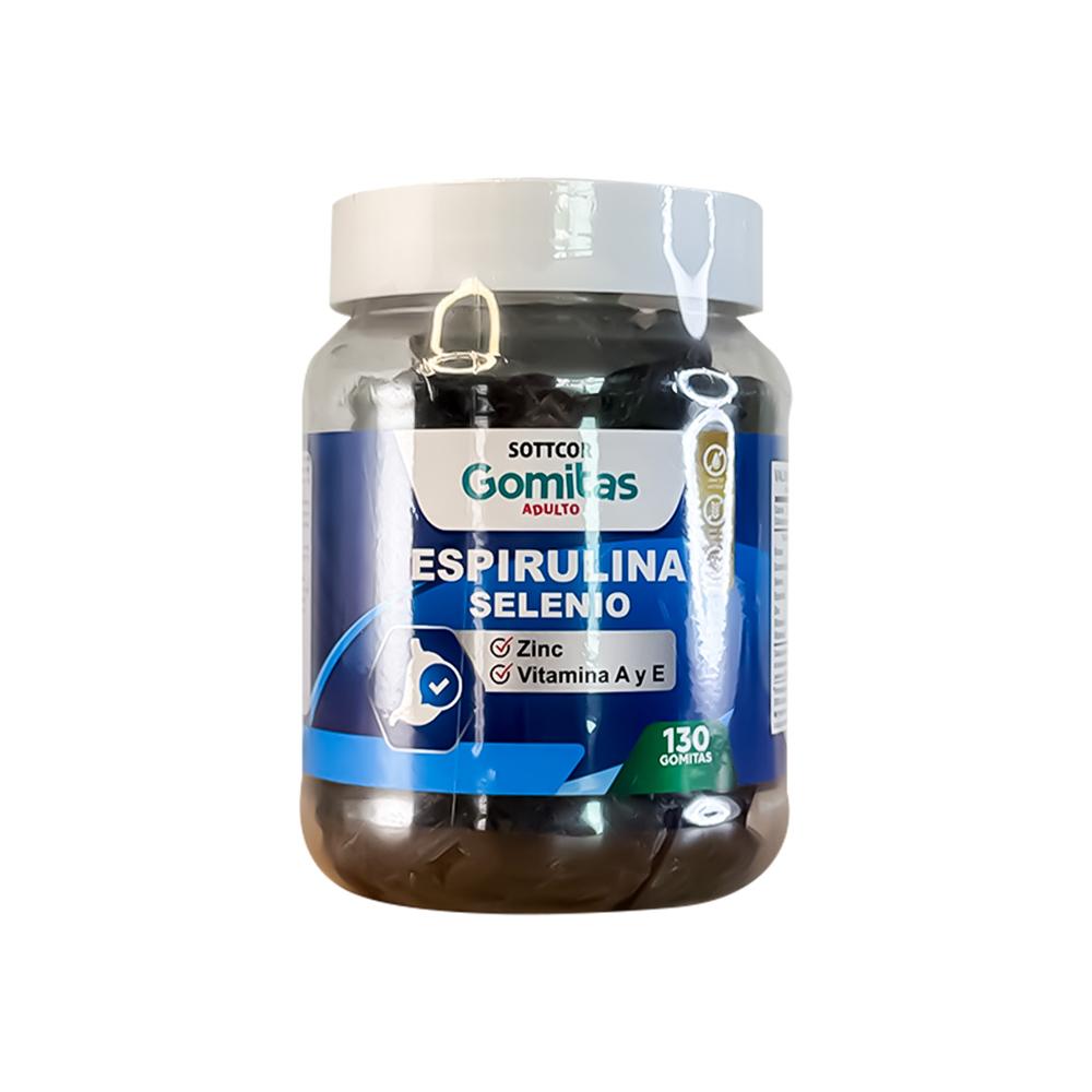 Gomitas con Espirulina Selenio Zinc Vitamina A y E Sottcor 130 Gomitas