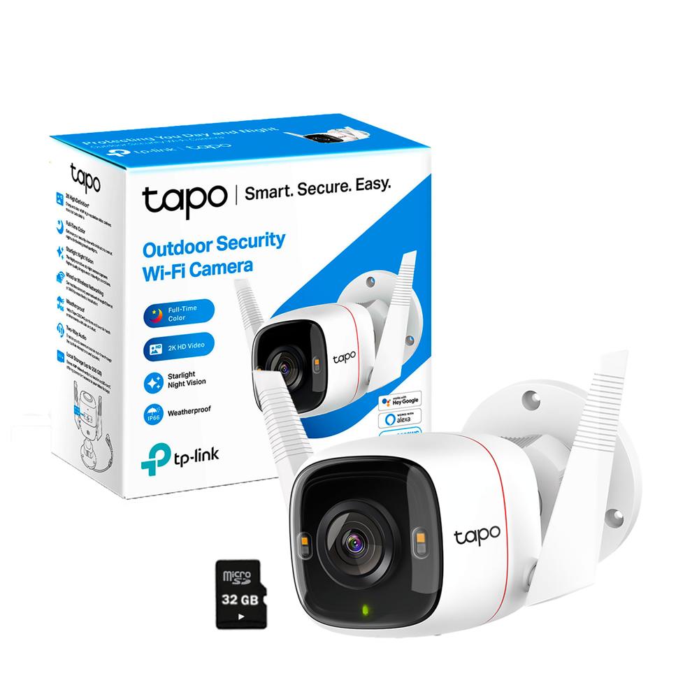 Cámara de Vigilancia Tapo C320WS 2K 4MP Tp-Link Wi-Fi Exterior + SD 32GB