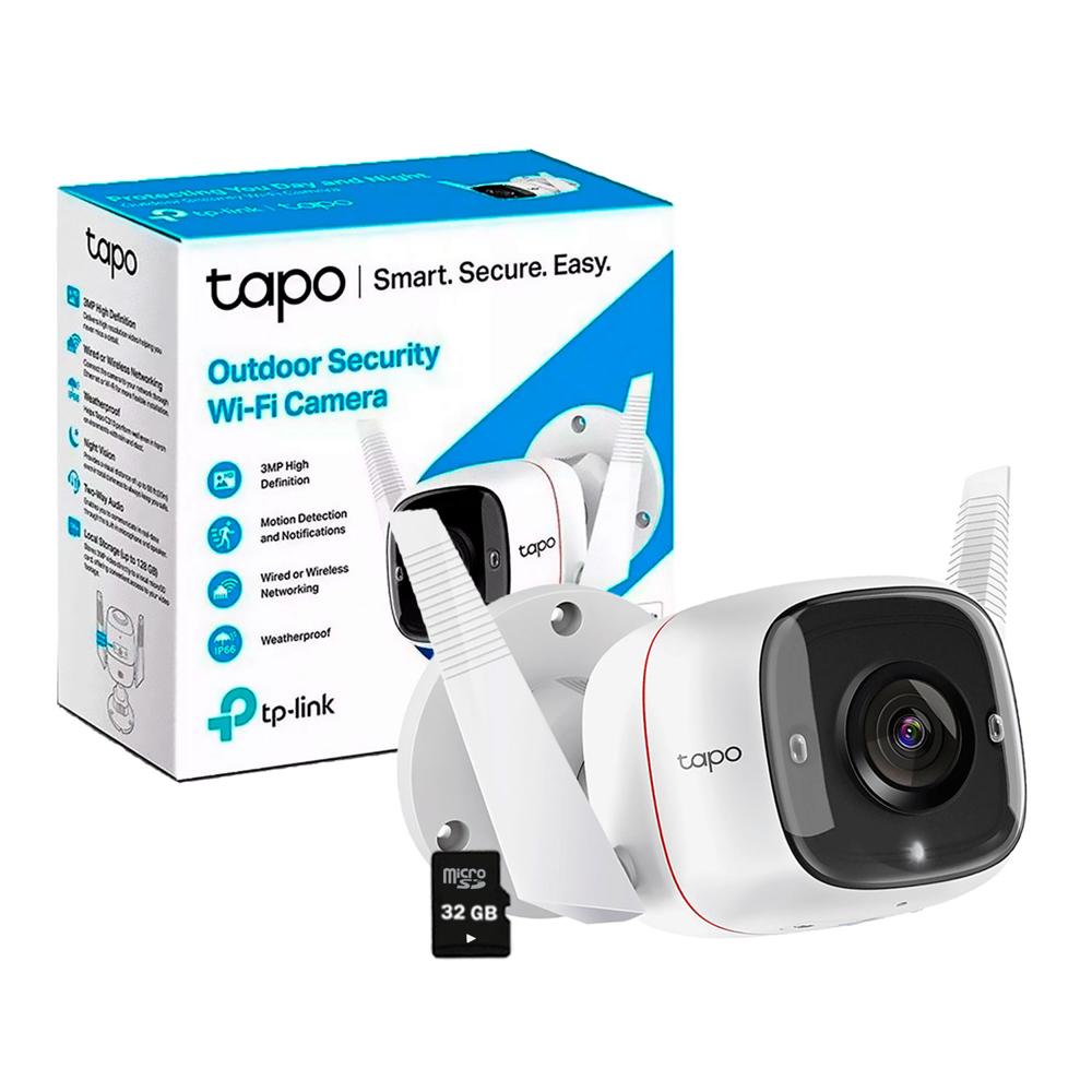 Cámara de Vigilancia Tapo C310 3MP Tp-Link Wi-Fi Exterior + SD 32GB
