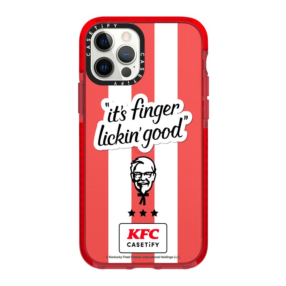 Case ScreenShop Para iPhone 12/12 Pro Kentucky Fried Chicken Rojo Transparente Casetify