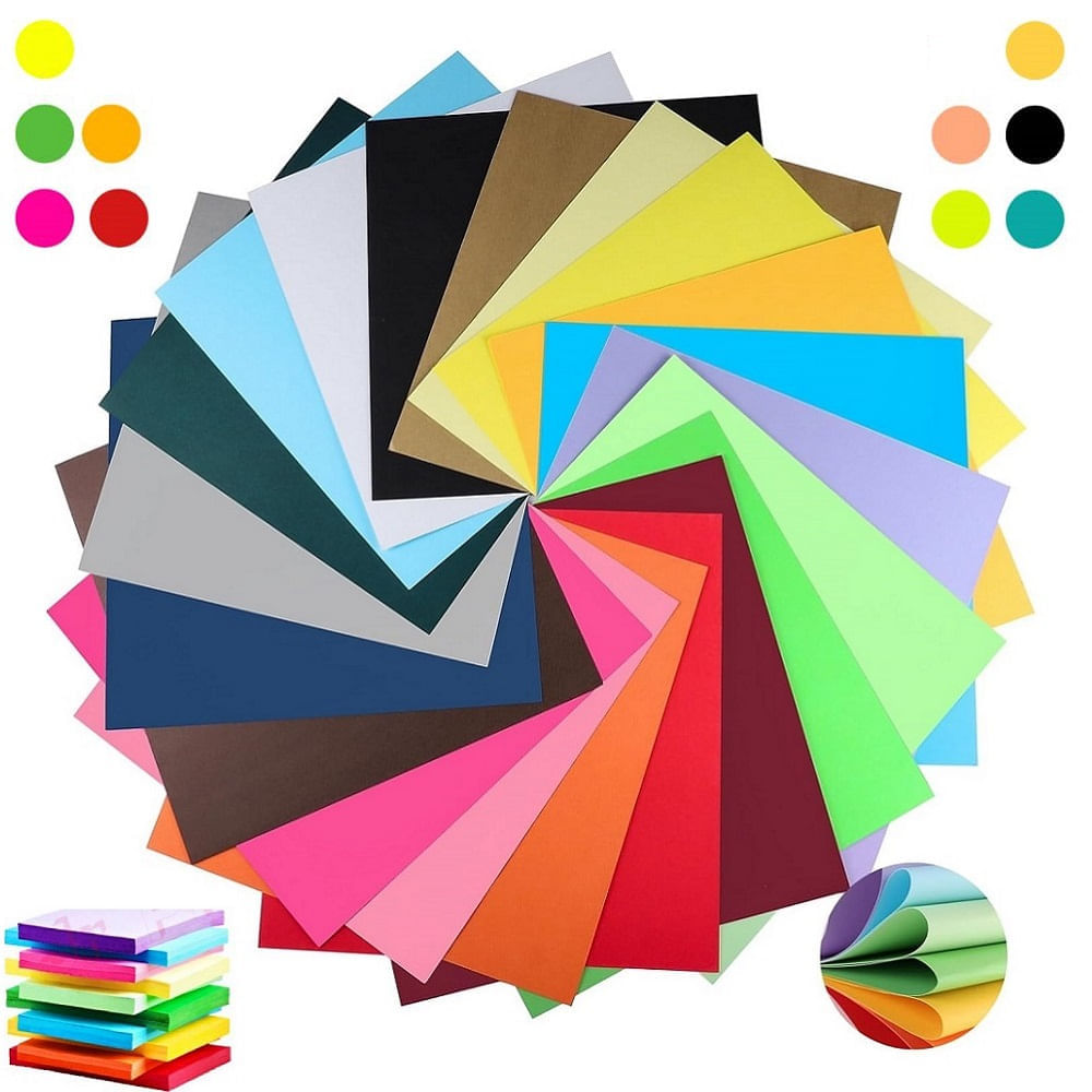 100 Hojas de Papael Bond de Colores