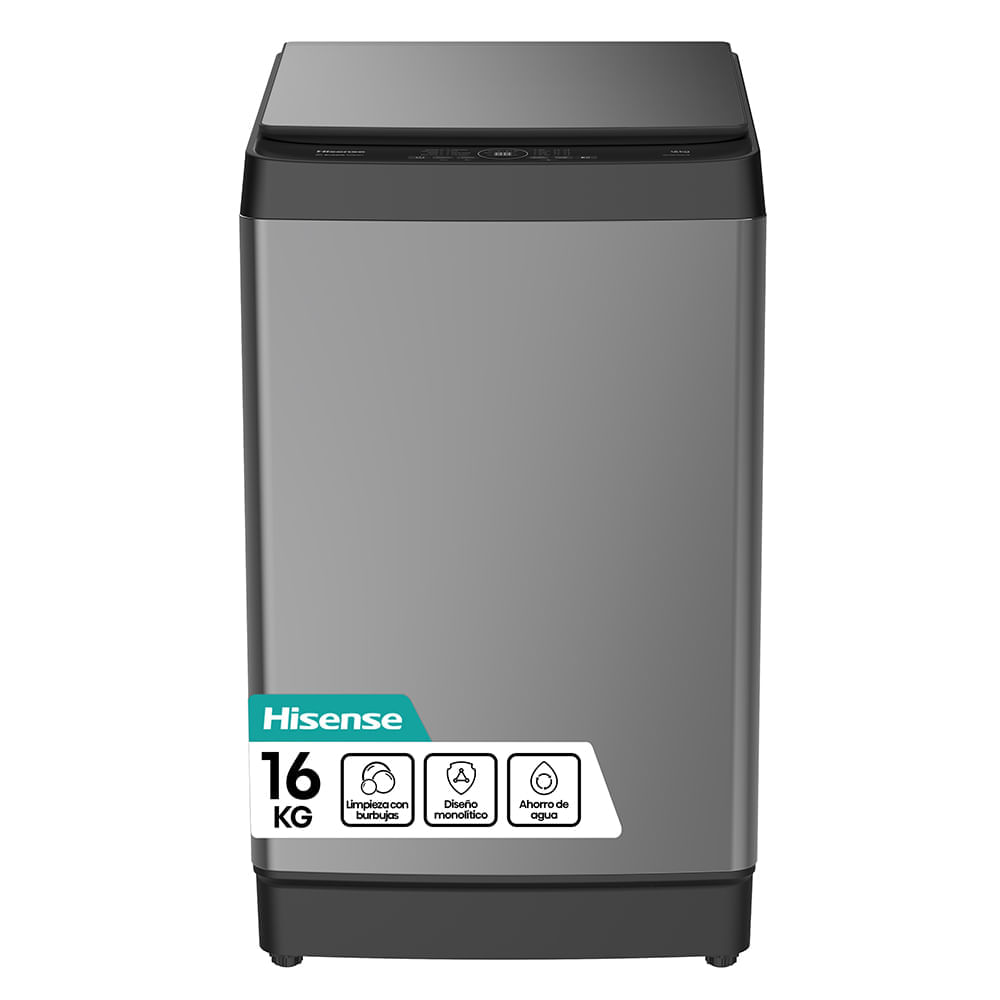 Lavadora Hisense Carga Superior 16KG WT3K1623UT Silver