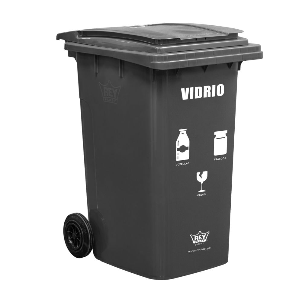 Tacho recolector 239 litros Vidrio Reyplast