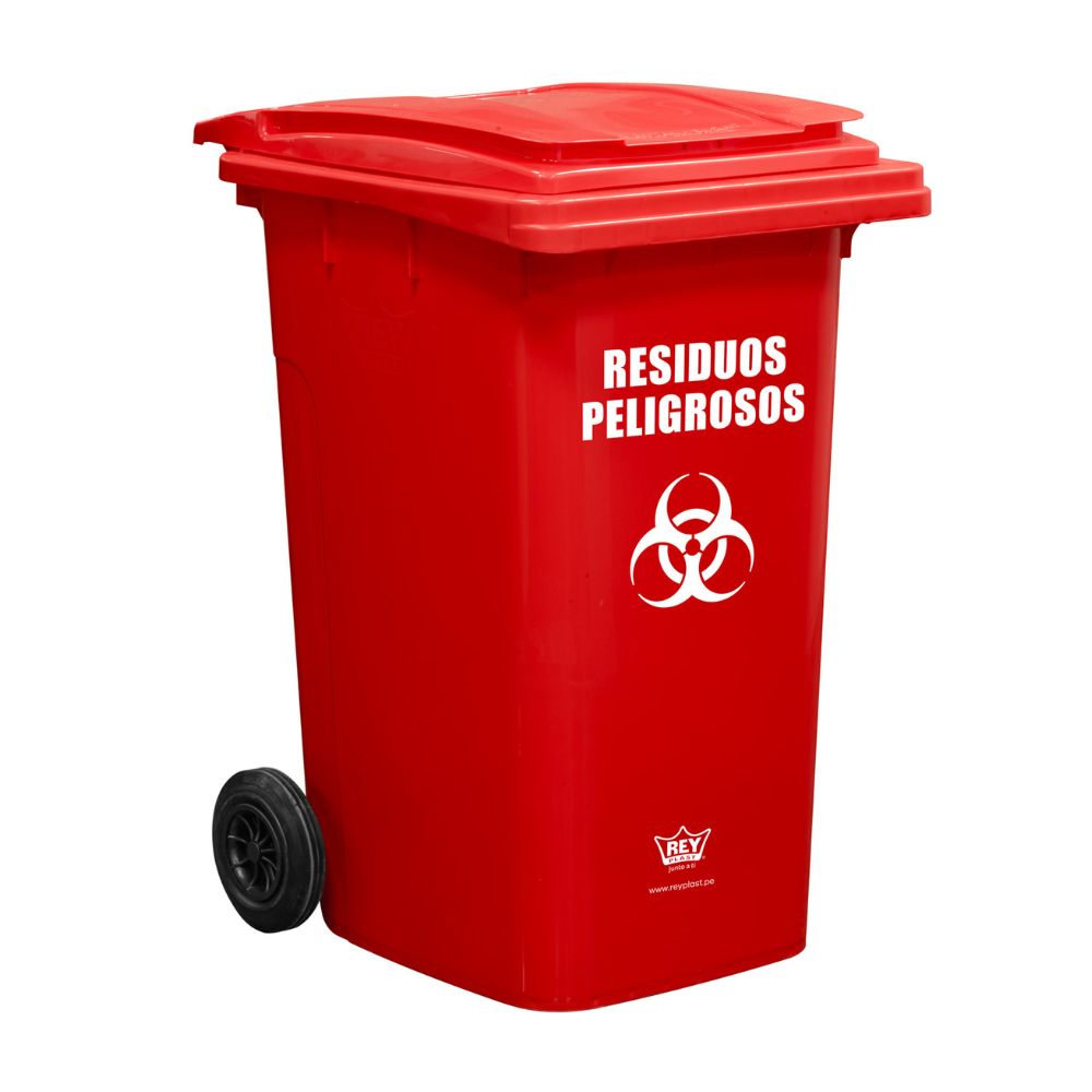 Tacho recolector 239 litros Residuos peligrosos Reyplast
