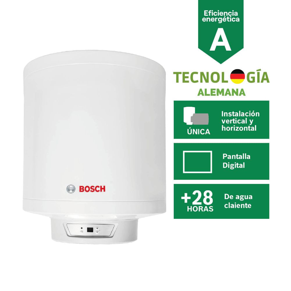 Terma Eléctrica Bosch Premium 50L + Kit de Instalación