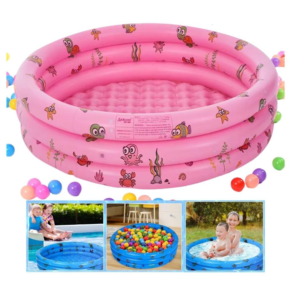 Piscina Inflable Redonda Grande Mundo Marino XXL Rosa | Oechsle - Oechsle