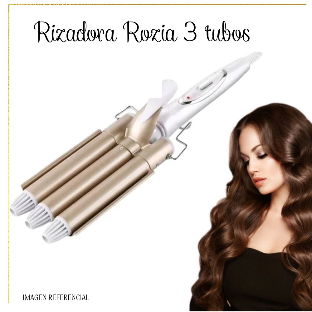 Rizadora de Cabello Rozia 3 Tubos - Tenaza