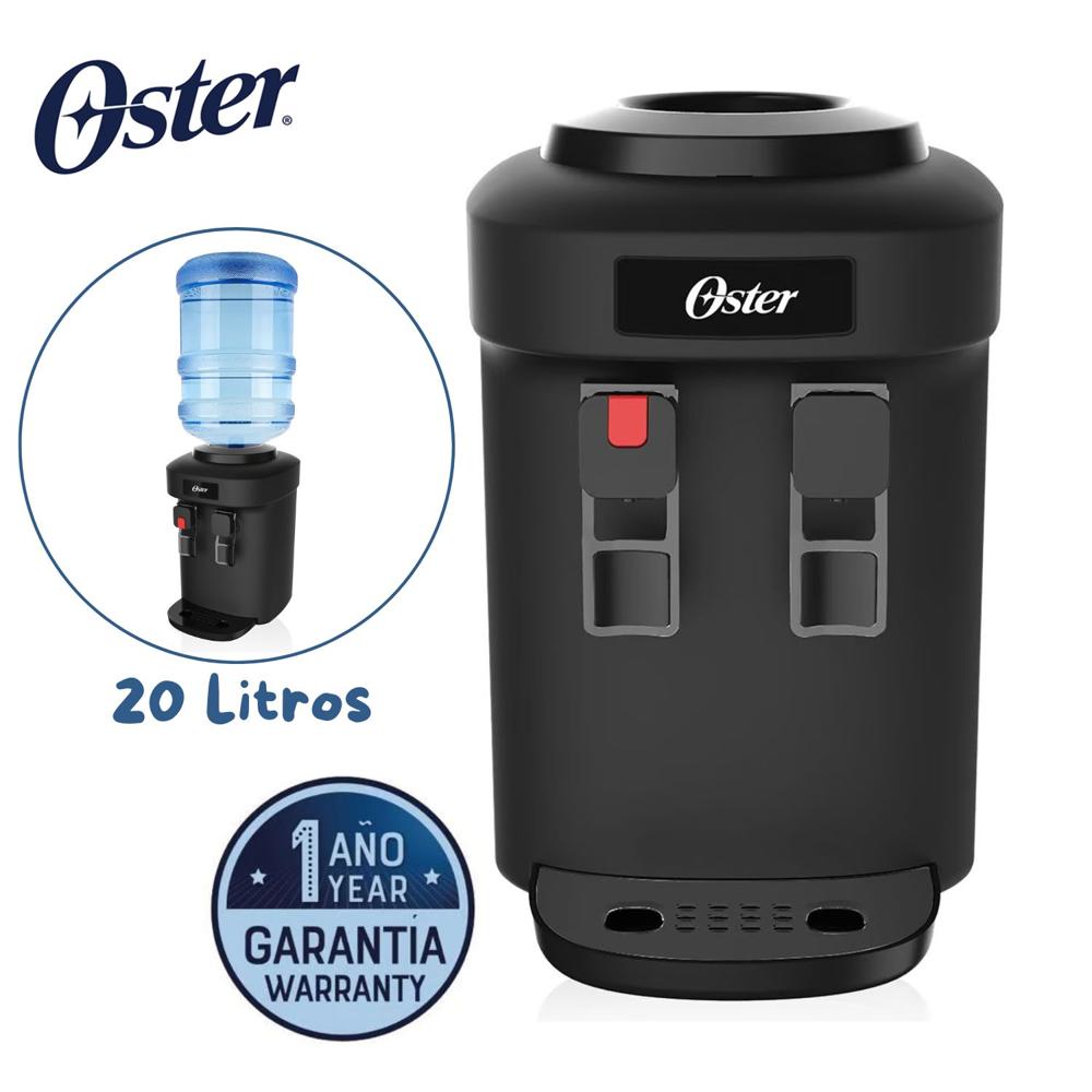 Dispensador de Agua Oster® 20L con Caño de Agua Caliente y Fría Negro