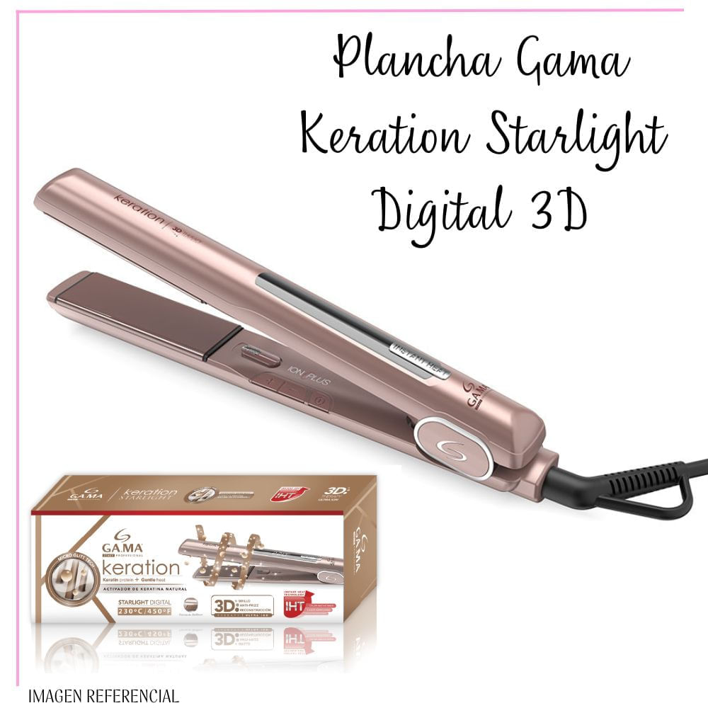 Plancha Alisadora de Cabello Gama Starlight Keration Digital IHT