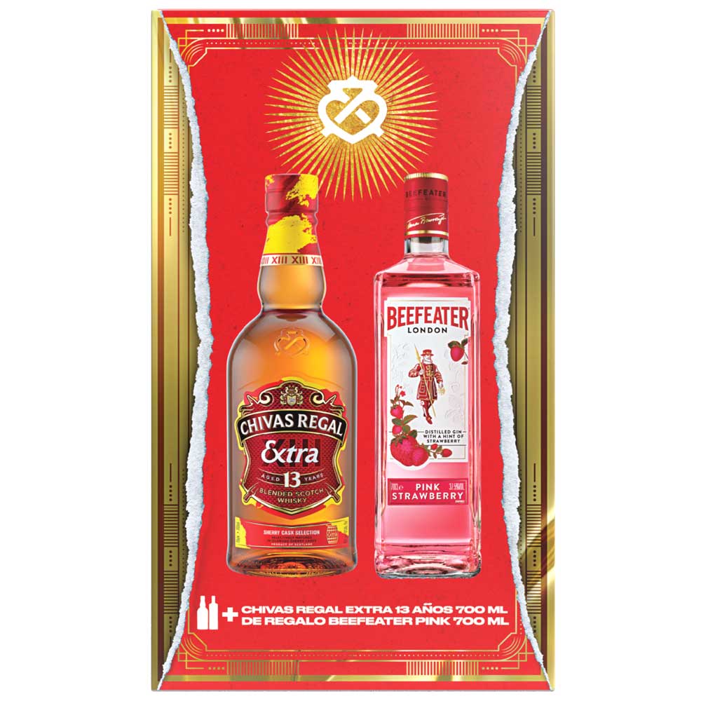 Whisky CHIVAS REGAL Extra 13 Años Botella 700ml + Gin Pink BEEFEATER Botella 700ml