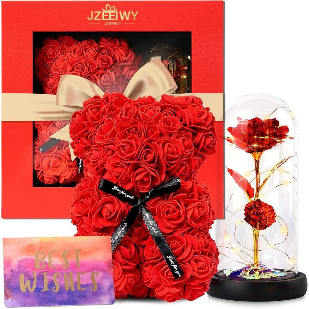 Oso De Rosas JZEEIWY Rojo1 Ecológico