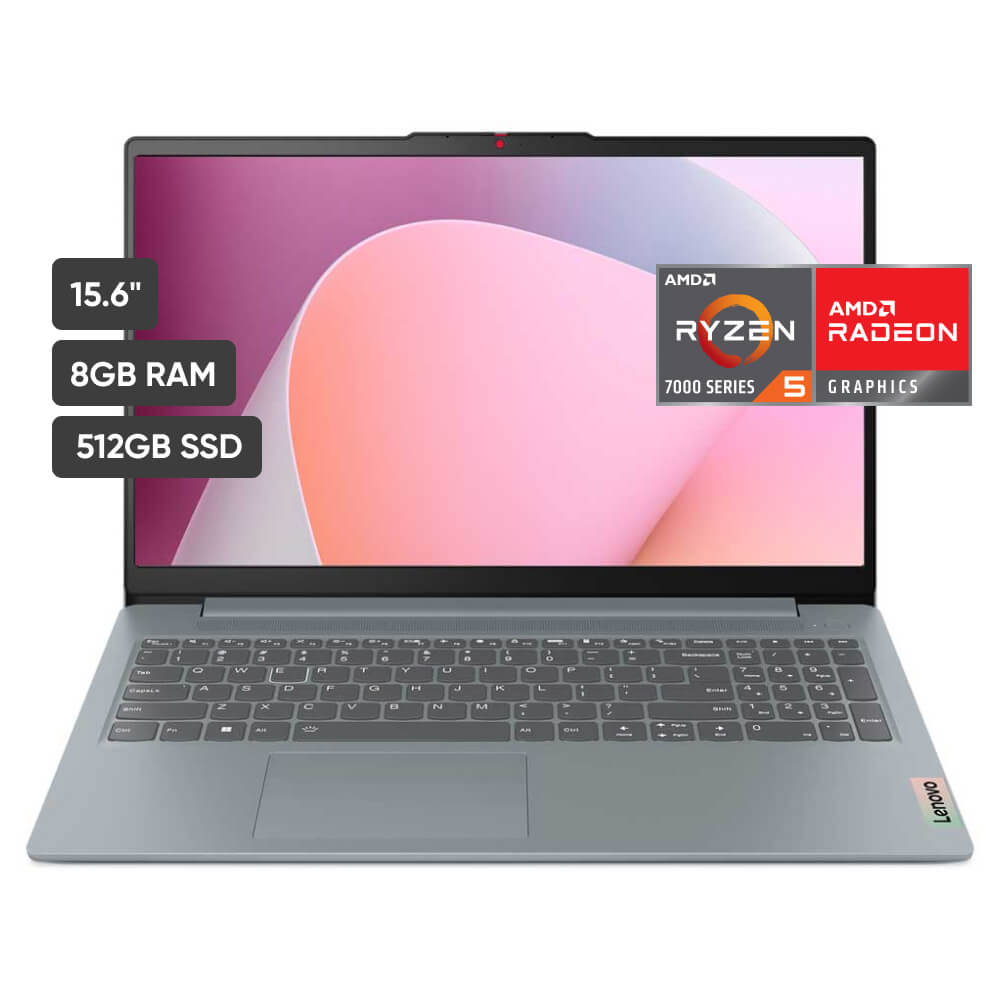 Notebook LENOVO Slim 3 15.6"" AMD Ryzen 5 8GB 512GB SSD + Maletín