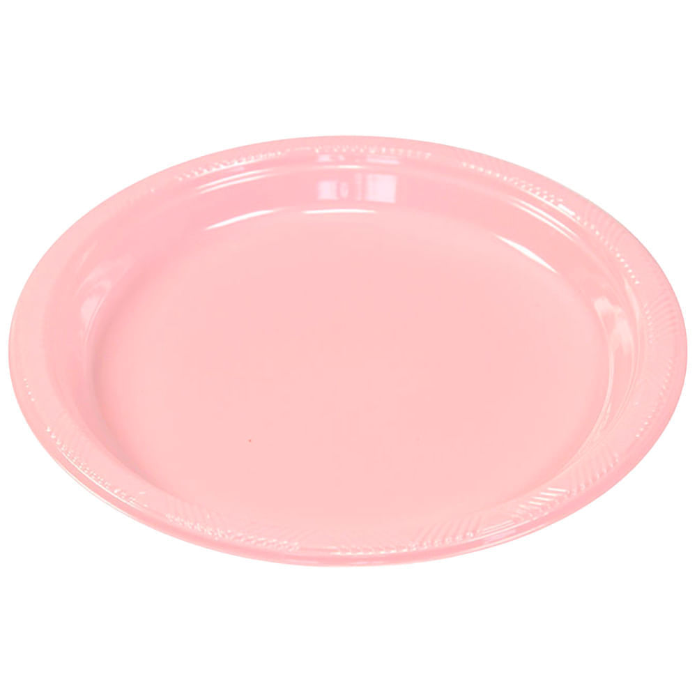 Plato OLEGO N6 Rosado 12pzas