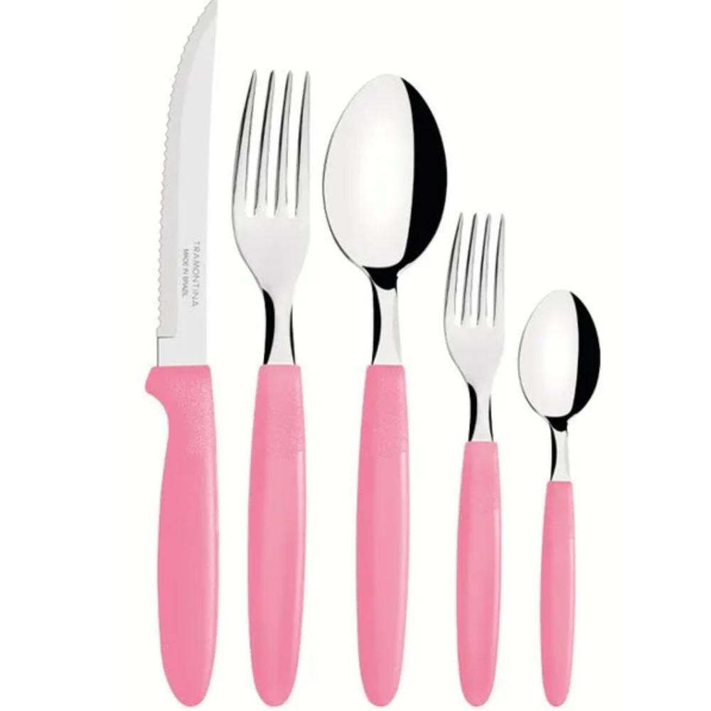 Jgo De Cubiertos X30 Pzas Ipanema Rosado