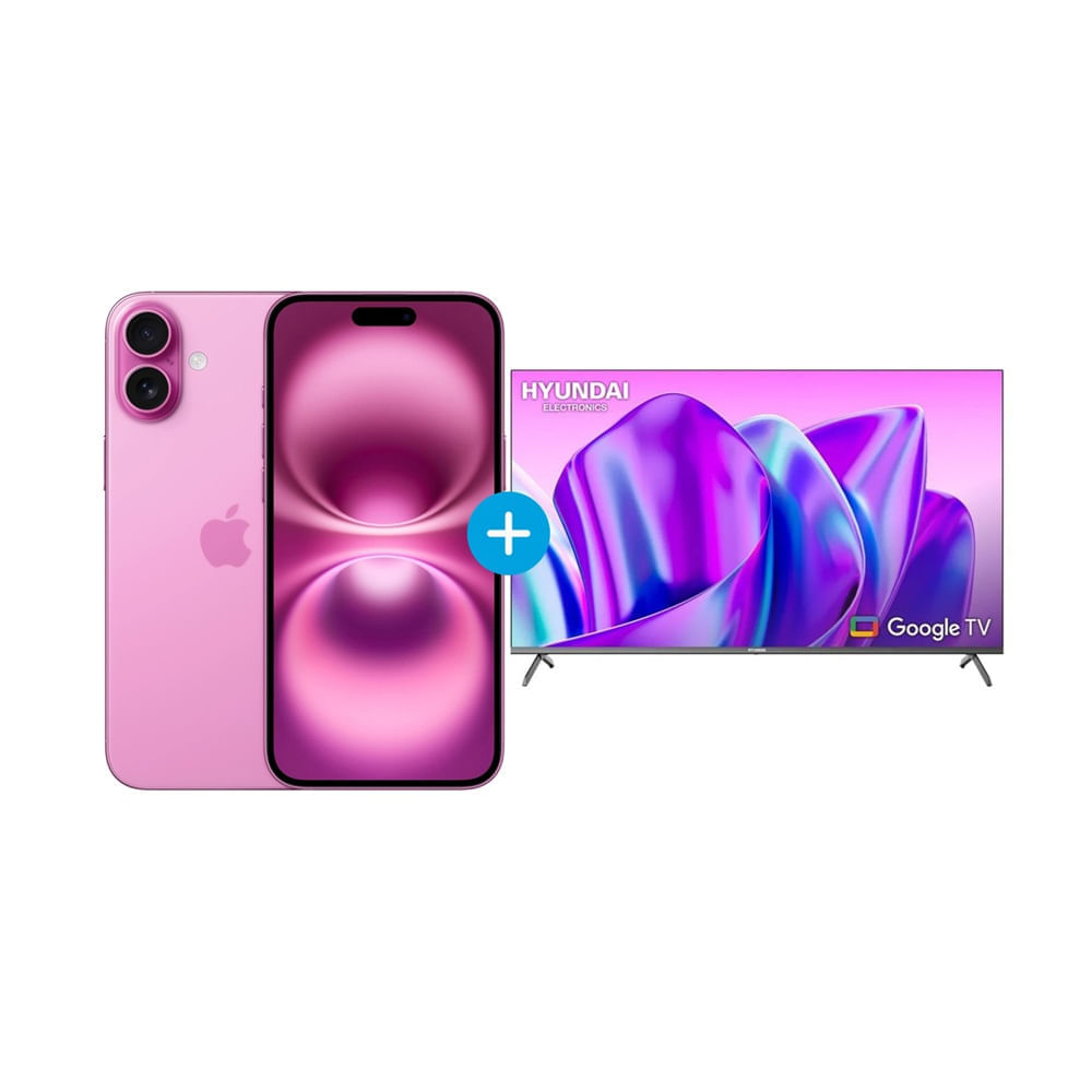 Combo iPhone 16 C/CHIP 128GB y Televisor Hyundai 55""