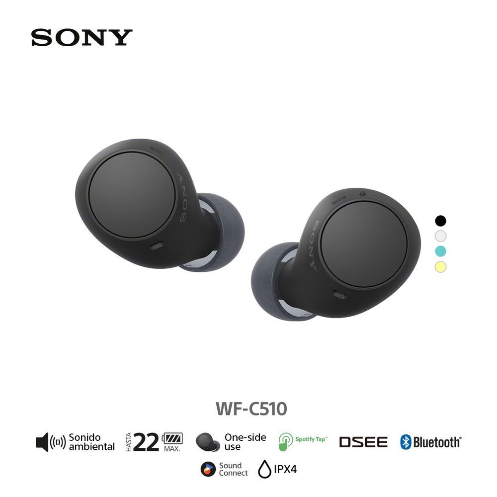 Audífonos Sony Bluetooth WF-C510 True Wireless Negro