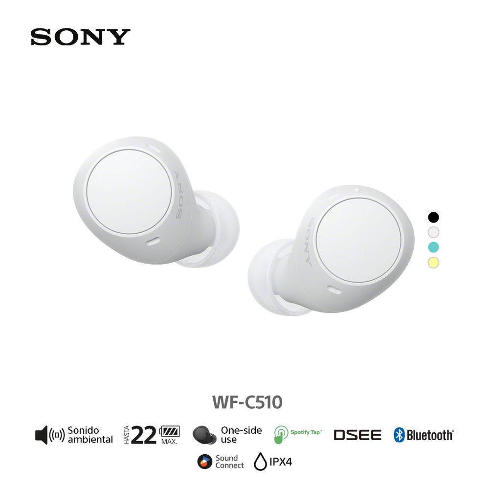 Audífonos Sony Bluetooth WF-C510 True Wireless Blanco