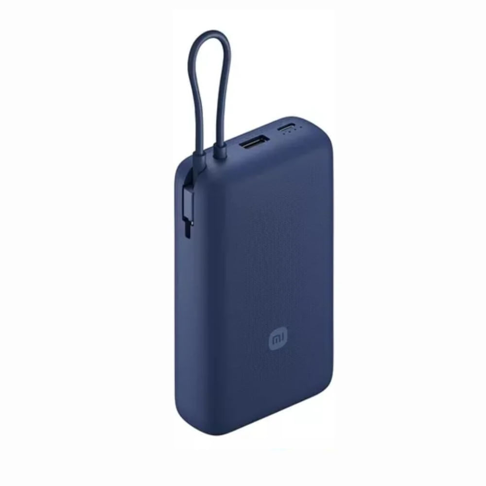 Power Bank Xiaomi 20000 mAh 33W Con Cable Integrado - Azul