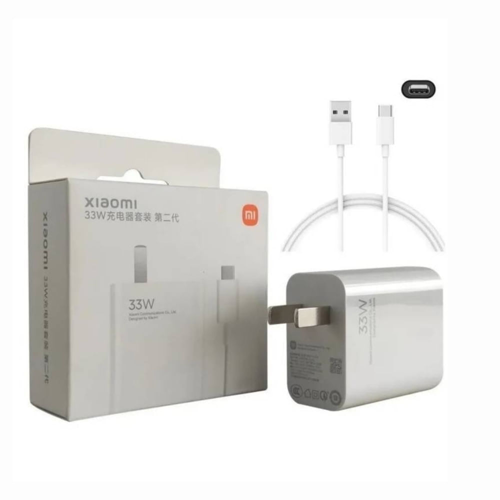Cargador Xiaomi 33W Para Redmi Note 13 - Original