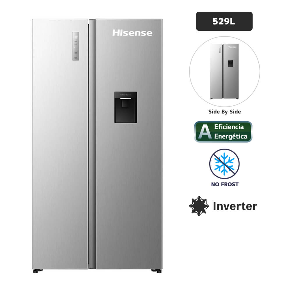 Refrigeradora HISENSE 529L No Frost RS3P558NMCA Gris