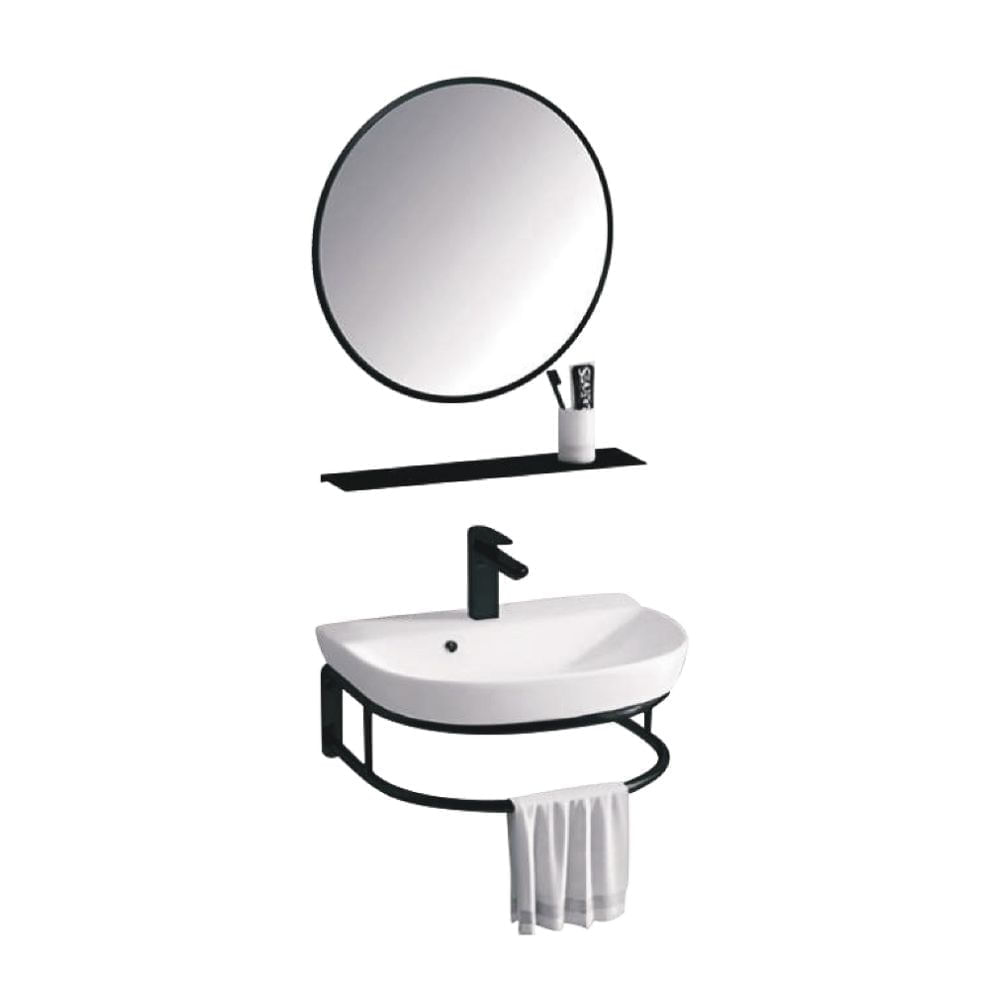 Vanitorio Cerámico Bertha Negro Modelo VN0003