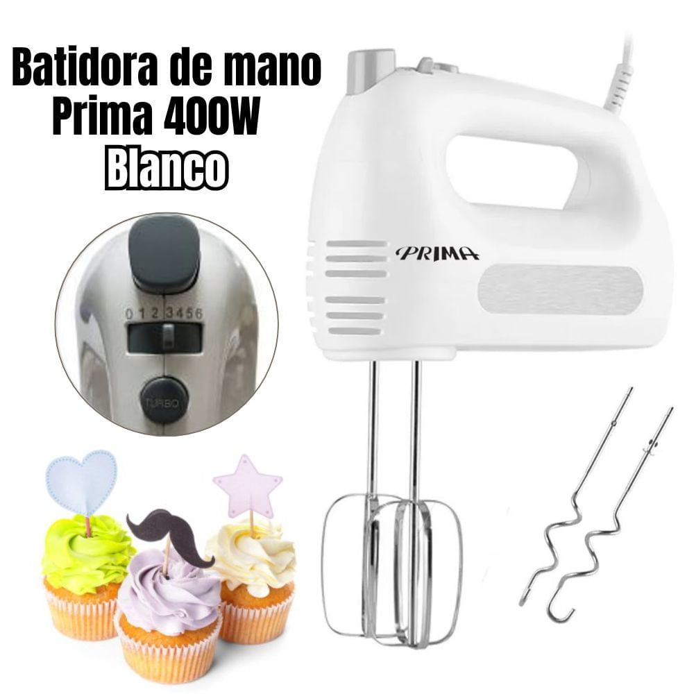 Batidora de Mano Prima 400 Watts - Blanco