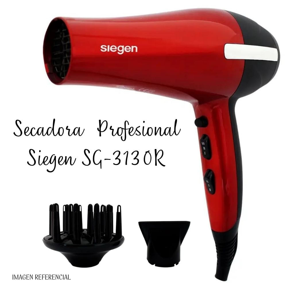 Secadora Profesional Siegen Ion Pro Roja SG3130R Oechsle Oechsle