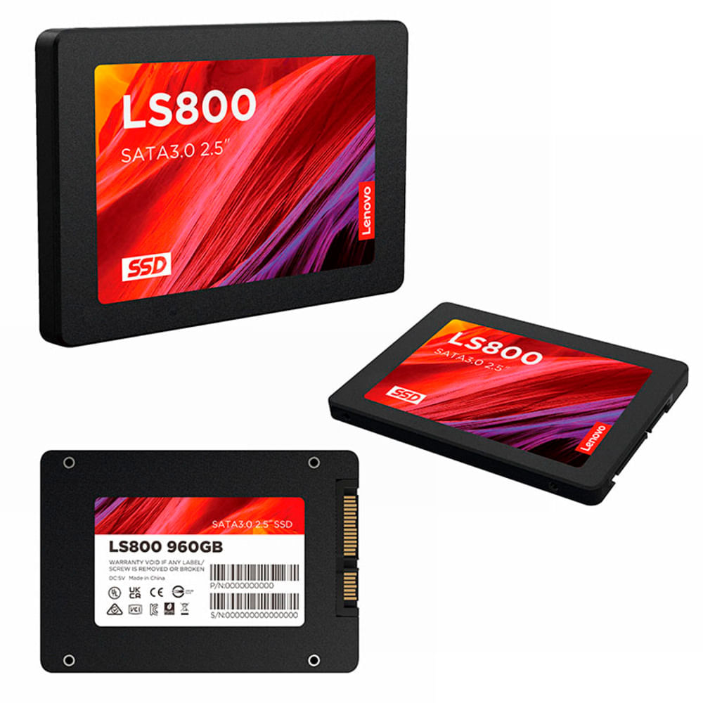 Unidad en estado solido Lenovo LS800, 960GB, SATA III, 6.0 Gb/s, 2.5""