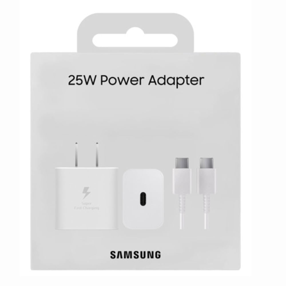 Cargador Samsung 25W Para Galaxy S22 Blanco Original