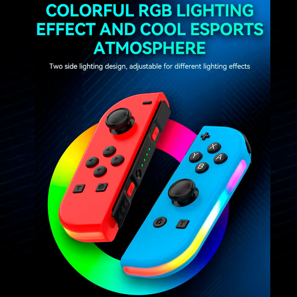 Set 2 Joycons RGB Alternativo para Nintendo Switch y Oled Rojo/Azul ...