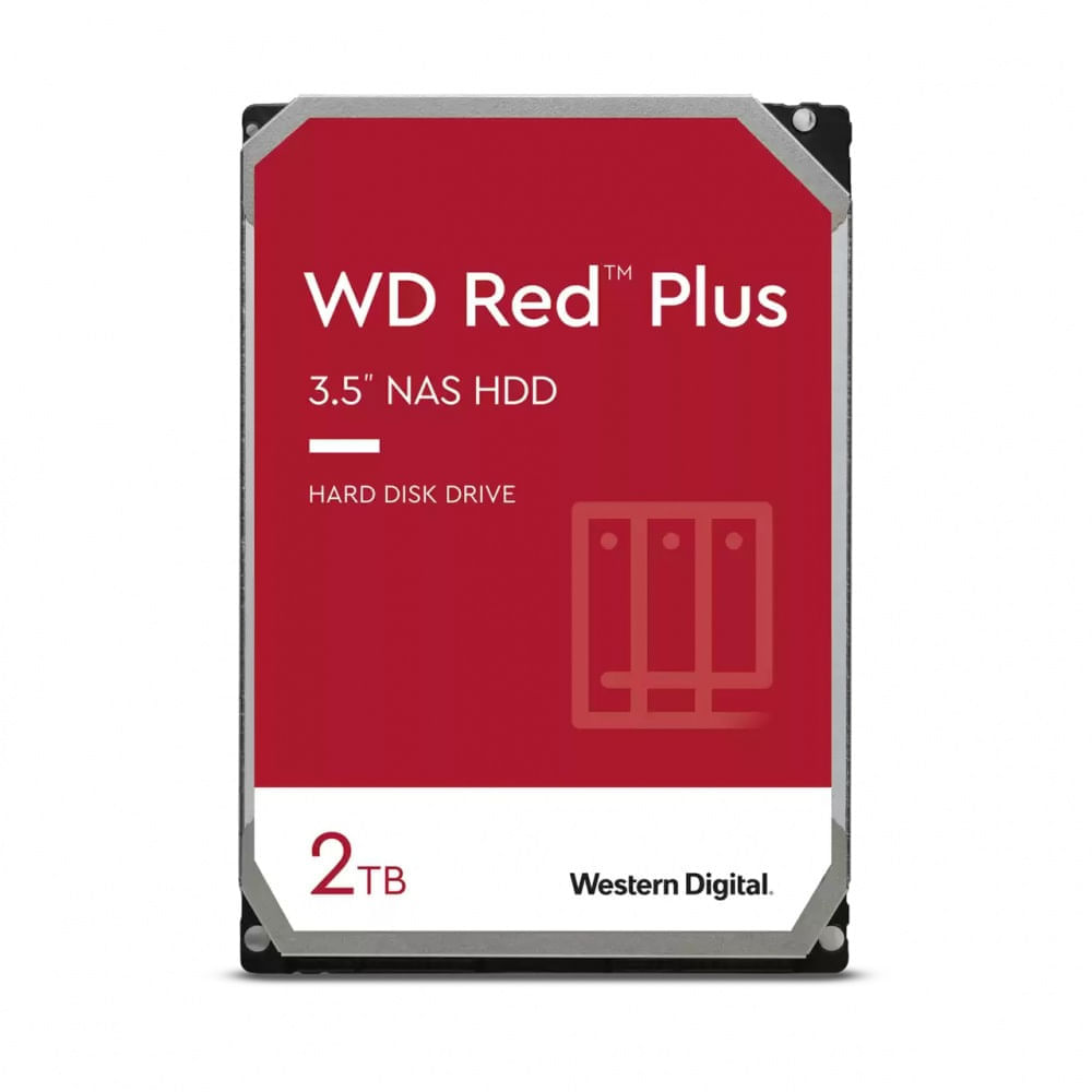 Disco Duro Western Digital Red Plus NAS 2TB SATA III 5400RPM Cache 64MB WD20EFPX