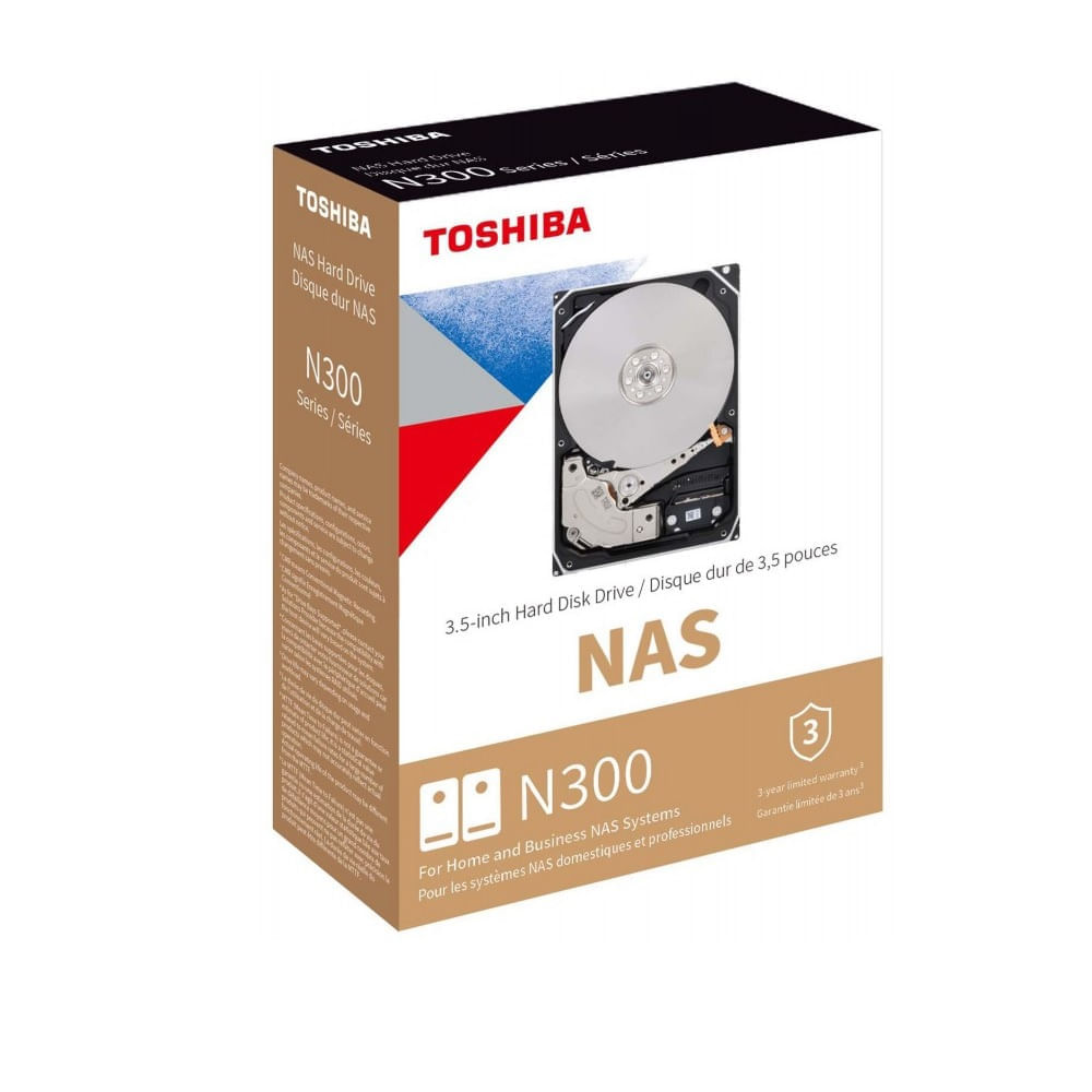 Disco Duro Toshiba NAS N300 6TB NAS SATA III 7200RPM Cache 512MB HDWG760XZSTA
