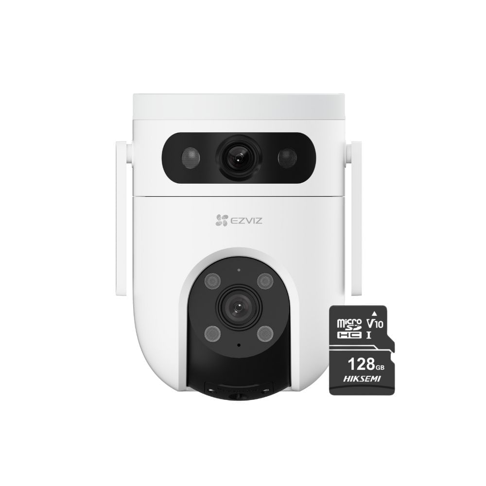 Cámara de seguridad inteligente para exteriores H9C Dual 2K & 2K + Micro SD 128GB - Ezviz