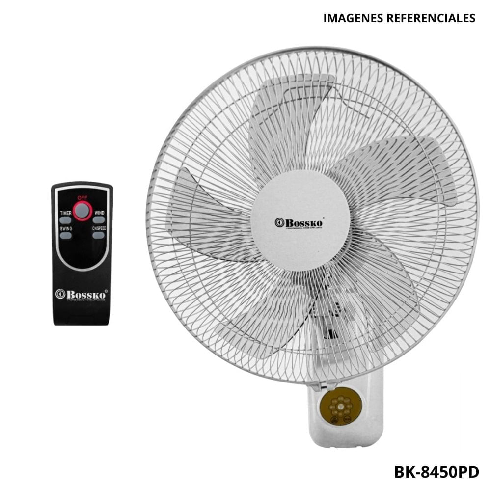 Ventilador de Pared Bossko Con Control Remoto BK-8450PD