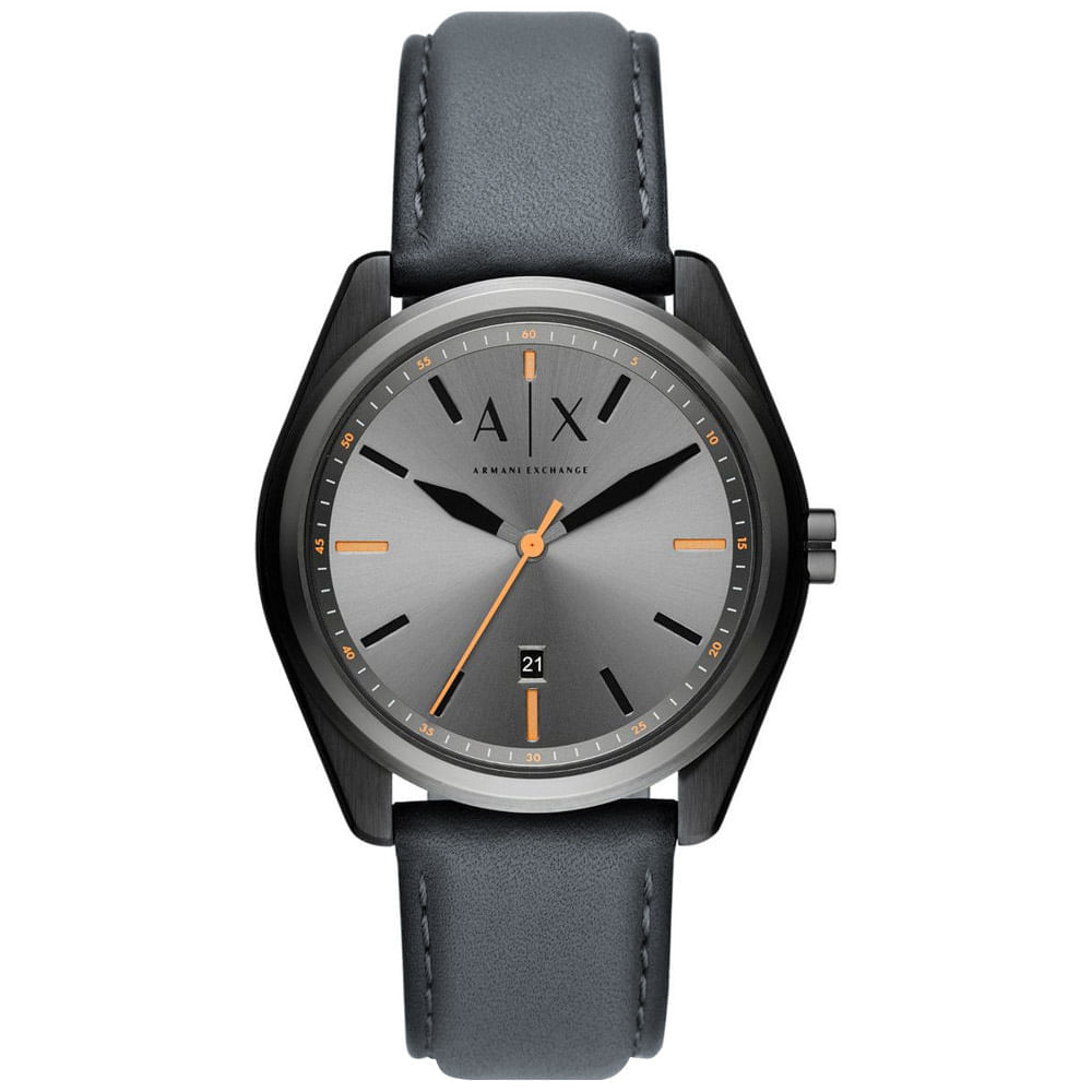 Reloj Armani Exchange Giacomo AX2859 Para Hombre Fecha Correa de Cuero y Dial Gris